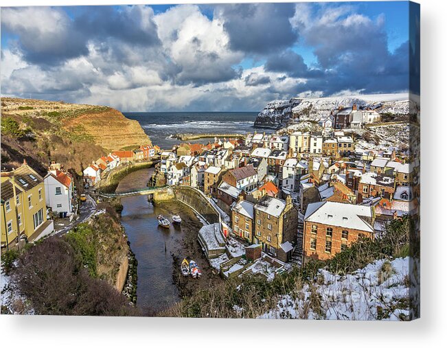 England Acrylic Print featuring the photograph Staithes, North Yorkshire by Tom Holmes Photography