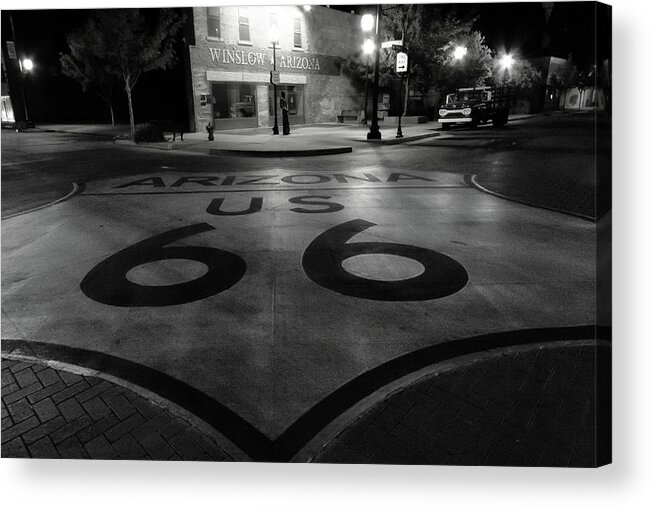 Route 66 Acrylic Print featuring the photograph Standin' on the Corner in Winslow, AZ by Micah Offman