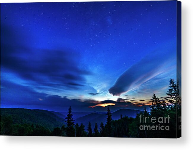 June Acrylic Print featuring the photograph Stars and First Light in the Highlands by Thomas R Fletcher