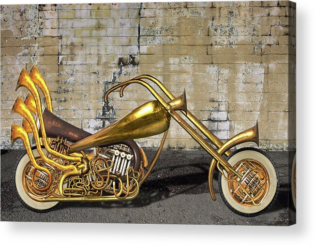 Steampunk Acrylic Print featuring the photograph Steampunk - Music - Check out those pipes by Mike Savad