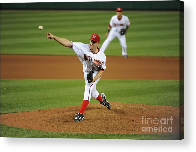 Stephen Strasburg Acrylic Print featuring the photograph Stephen Strasburg by Rich Pilling