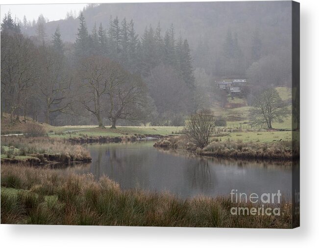Lake District Acrylic Print featuring the photograph Stillwater River, Cumbria by Perry Rodriguez