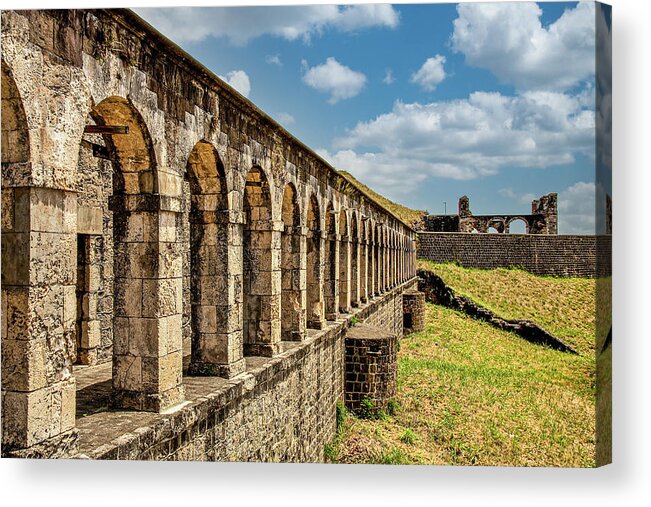 Abstract Acrylic Print featuring the photograph Stone Arches on Hill by Darryl Brooks