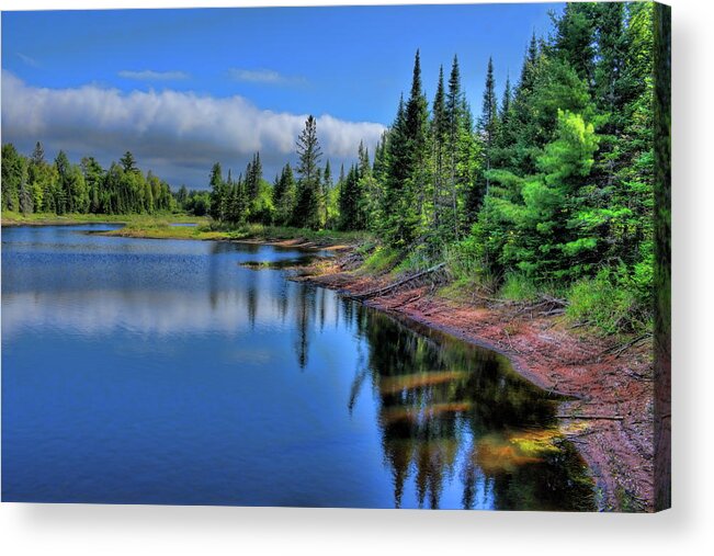Backwater Acrylic Print featuring the photograph Storm Front Over The Willow Flowage by Dale Kauzlaric
