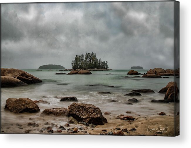 Water Acrylic Print featuring the photograph Stormy Beach by Erika Fawcett