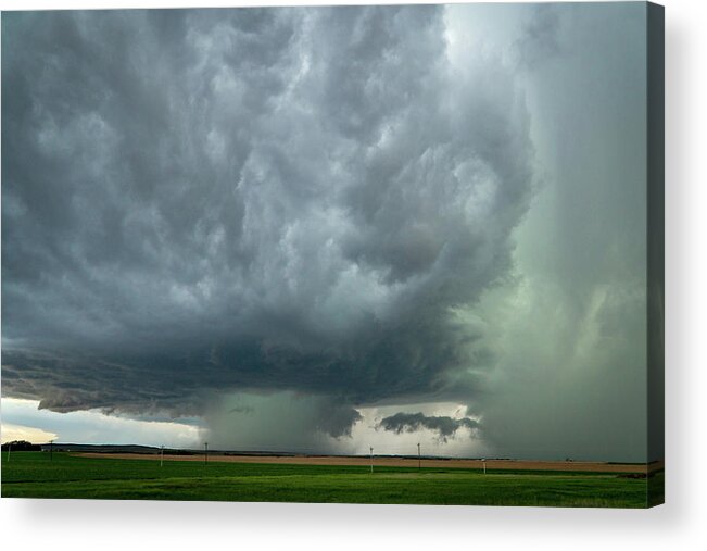 Storm Acrylic Print featuring the photograph Stormy Supercell by Wesley Aston