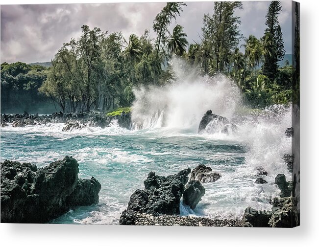 Al Andersen Acrylic Print featuring the photograph Stormy Weather At Ke'anae by Al Andersen