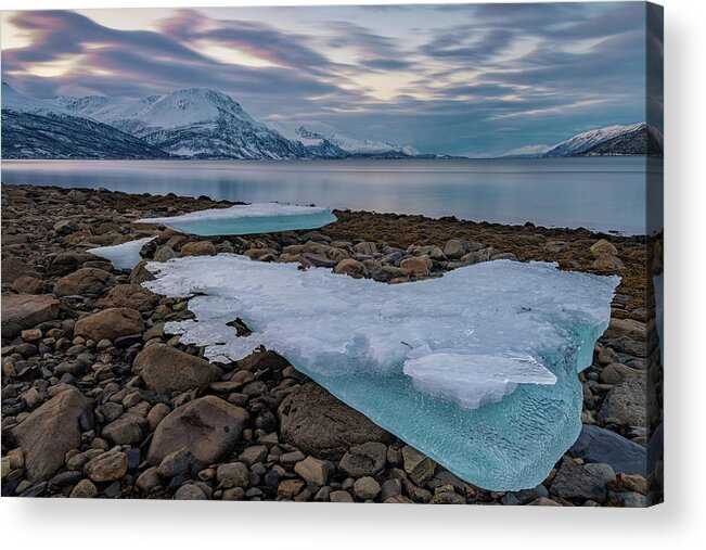 Ice Acrylic Print featuring the photograph Stranded ice by Thomas Kast