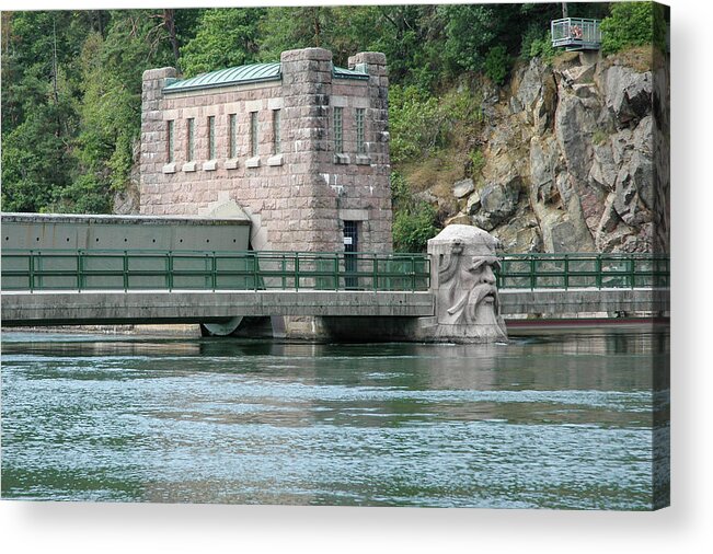 Engineering Acrylic Print featuring the photograph Stromkarlen--Water Sprite in Trollhattan Sweden by Mary Lee Dereske