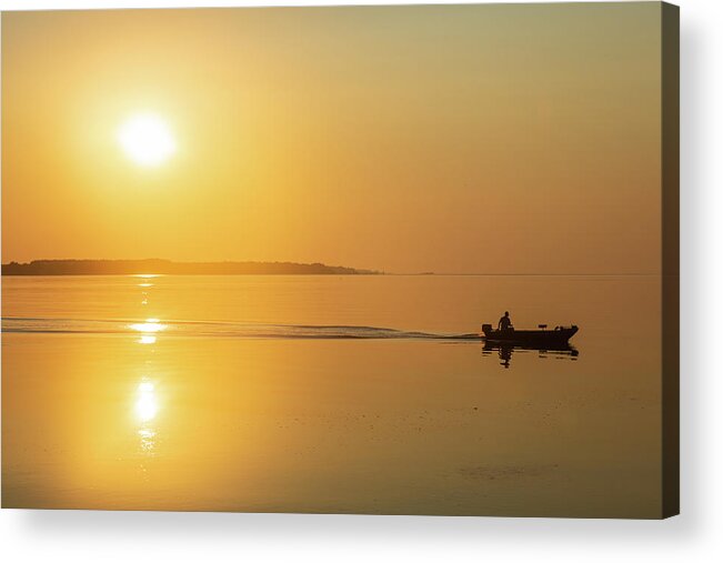 Yorktown Acrylic Print featuring the photograph Summer Morning River by Lara Morrison