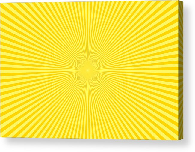 Art Acrylic Print featuring the drawing Sunbeams: Yellow rays background by Dimitris66