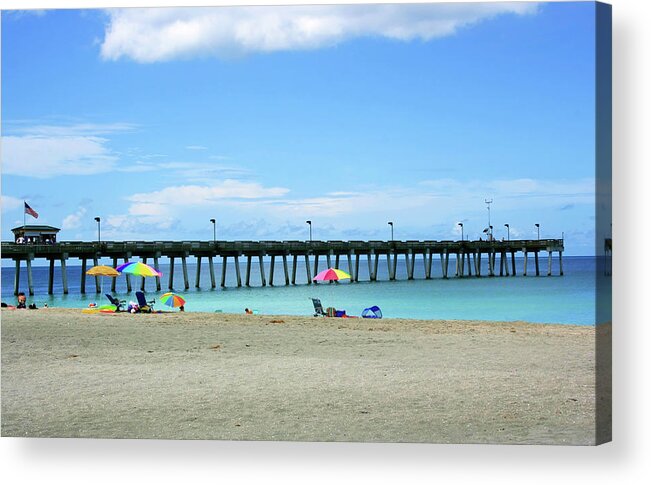 Florida Acrylic Print featuring the photograph Sunny Day at the Pier by Robert Wilder Jr