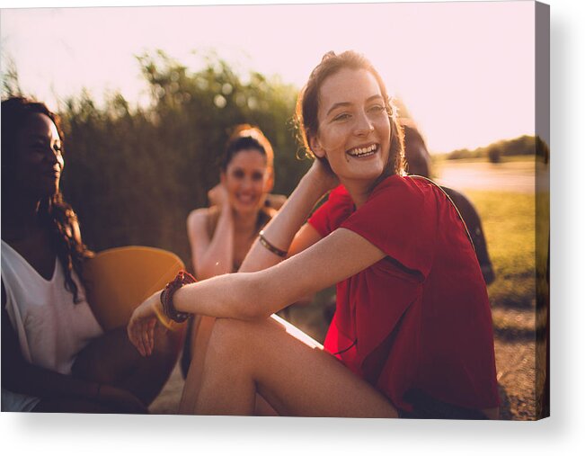 Hipster Culture Acrylic Print featuring the photograph Sunny days are for friends and fun by AleksandarNakic