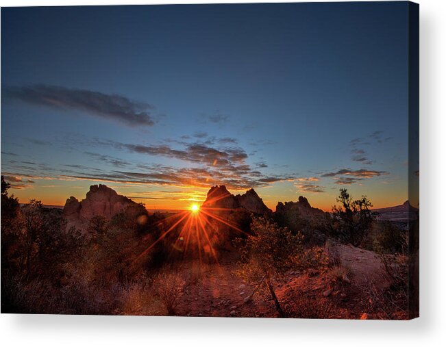 Sunrise Acrylic Print featuring the photograph Sunrise at the Gods by Elin Skov Vaeth