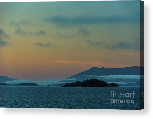 Alaska Acrylic Print featuring the photograph Sunrise Colors in the Inside Passage by Nancy Gleason