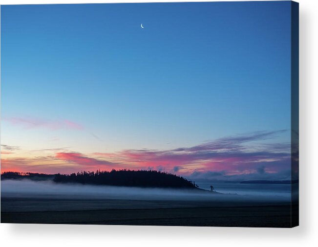  Night Acrylic Print featuring the photograph Sunrise on Ebey's Praire by Leslie Struxness