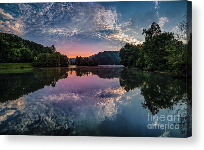 Lake Acrylic Print featuring the photograph Sunrise over Patrick Henry Lake by Shelia Hunt