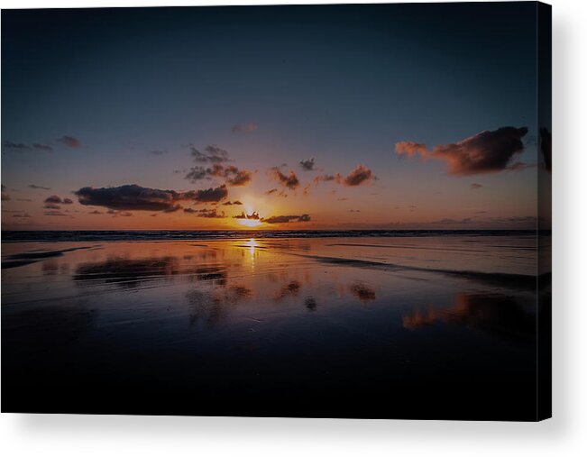 Ocean Acrylic Print featuring the photograph Sunset at Sunset Beach by Steven Reed