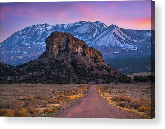 Butte Acrylic Print featuring the photograph Sunset at the Butte by Darren White