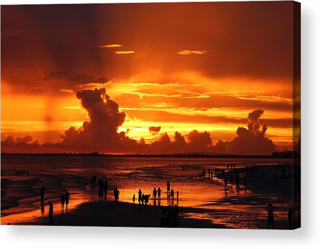 Sunset Acrylic Print featuring the photograph Sunset by Mingming Jiang