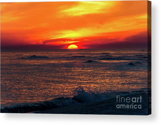 Sun Acrylic Print featuring the photograph Sunset on the Horizon, Perdido Key, Florida by Beachtown Views