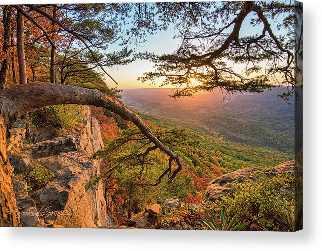 Sunset Acrylic Print featuring the photograph Sunset Rock by Stacey Sather