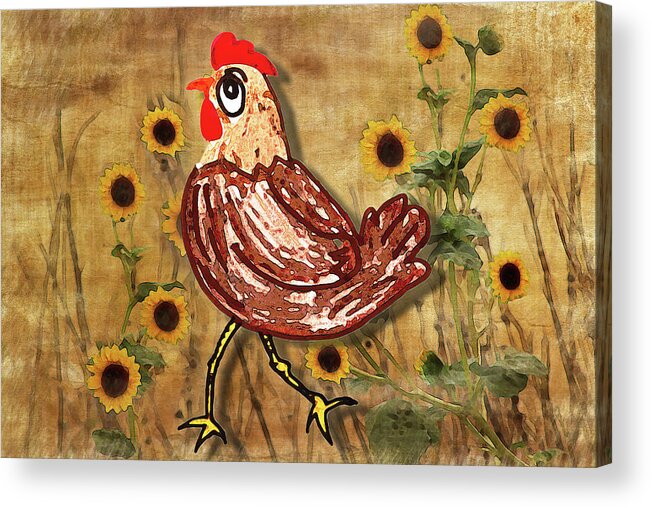 Chicken Acrylic Print featuring the photograph Swag Chicken by Vanessa Thomas