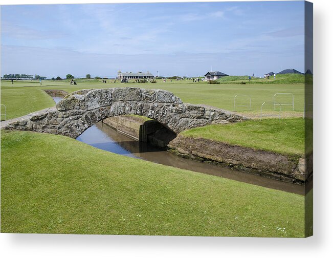 Arch Acrylic Print featuring the photograph Swilcan Bridge, Old Course, St Andrews by John Lawson, Belhaven