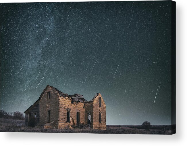 Geminids Acrylic Print featuring the photograph Sylvan Grove Meteors by Darren White