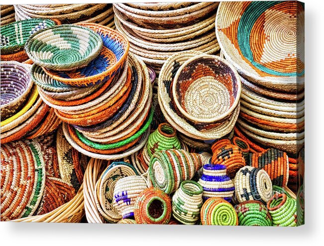 Art Acrylic Print featuring the photograph Taos Baskets by Jerry Fornarotto