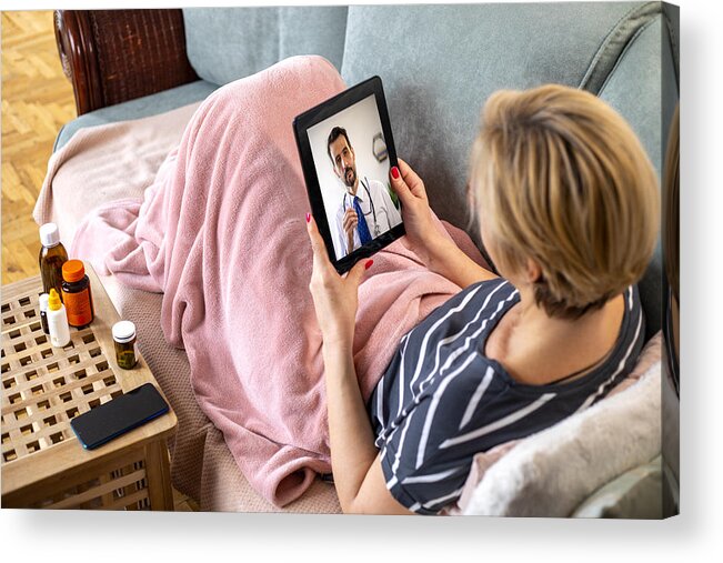 Computer Acrylic Print featuring the photograph Telemedicine by Sladic