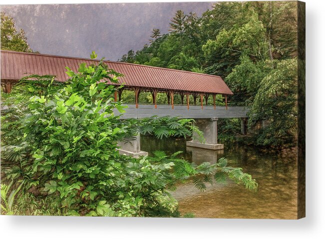 Tennessee Acrylic Print featuring the photograph Tennessee Covered Bridge by Marcy Wielfaert