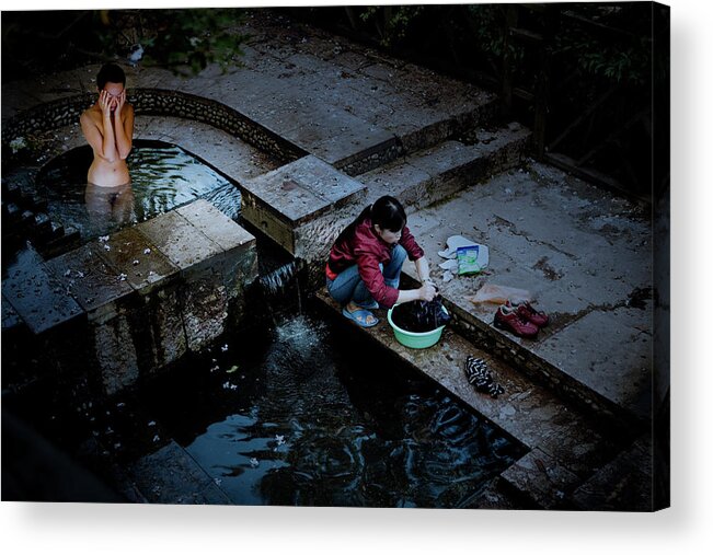 China Acrylic Print featuring the photograph The Bather by Mark Gomez