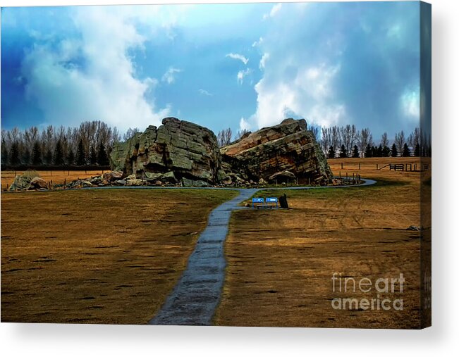 2426 Acrylic Print featuring the photograph The Big Rock aka The Okotoks Erratic by Al Bourassa