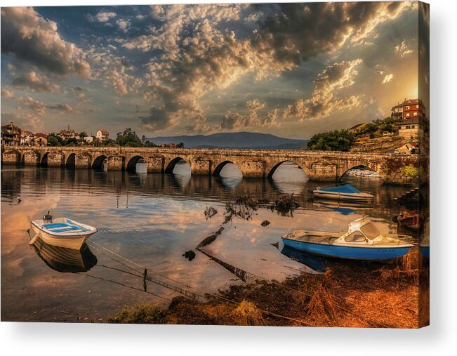 Ponte Sampaio Acrylic Print featuring the photograph The Bridge of Sampaio by Micah Offman