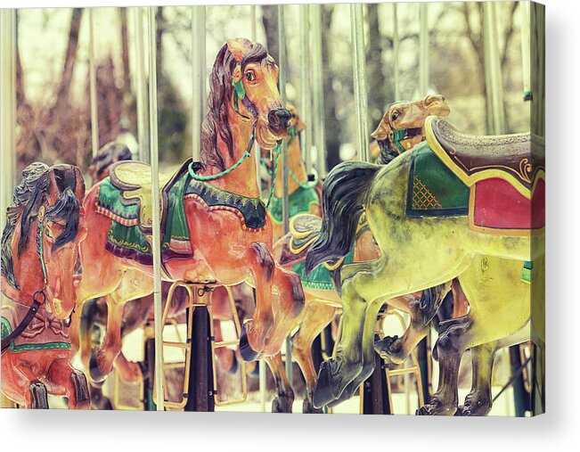 Winter Acrylic Print featuring the photograph The Carousel by Carrie Ann Grippo-Pike