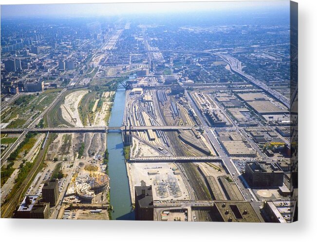  Acrylic Print featuring the photograph The Chicago Rail Freight Yards in 1984 by Gordon James