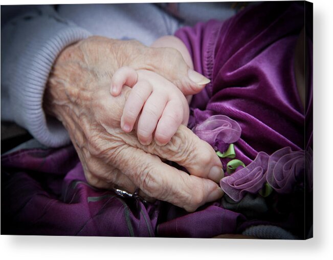 Hands Acrylic Print featuring the photograph The Circle of Life by Monroe Payne
