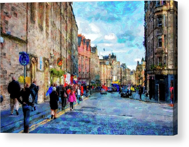 City Of Edinburgh Acrylic Print featuring the digital art The City of Edinburgh by SnapHappy Photos