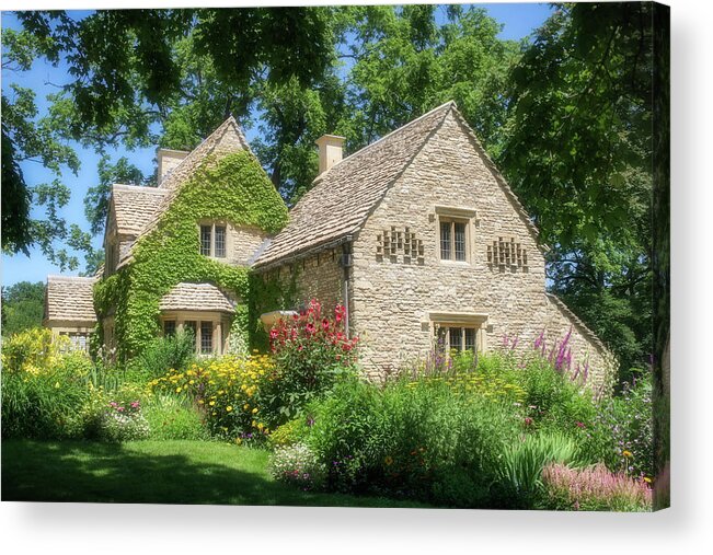 Greenfield Village Acrylic Print featuring the photograph The Cotswold Cottage by Robert Carter