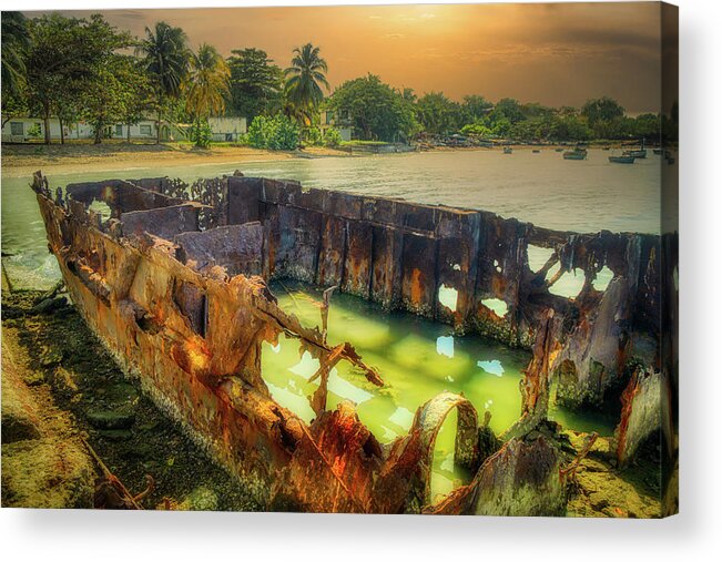 Cuba Acrylic Print featuring the photograph The devil's boat by Micah Offman