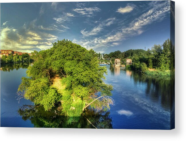 River Acrylic Print featuring the photograph The Douro river in Zamora by Micah Offman