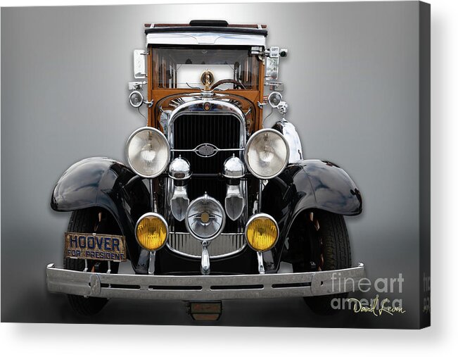 California Acrylic Print featuring the photograph The Face of an Oldsmobile Woody Wagon by David Levin