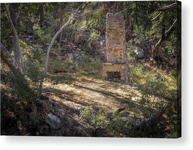Fireplace Acrylic Print featuring the photograph The Fireplace in the Woods of Madera Canyon by Mary Lee Dereske