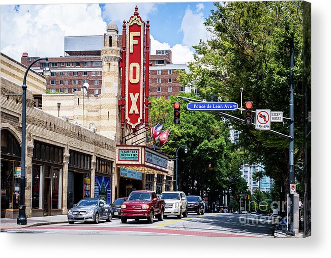 Architecture Acrylic Print featuring the photograph The Fox Theatre - Atlanta GA by Sanjeev Singhal