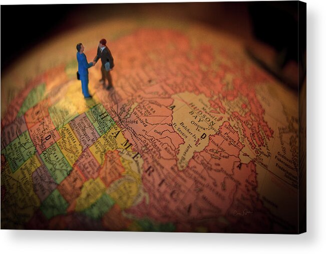 World Acrylic Print featuring the photograph The Handshake by Craig J Satterlee
