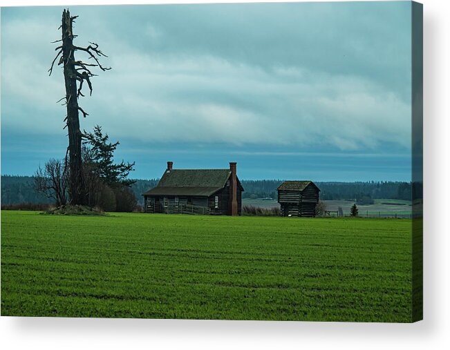 Ebeys Praire Acrylic Print featuring the photograph Ebey's Landing, A Storied History, Whidbey Is, Washington by Leslie Struxness