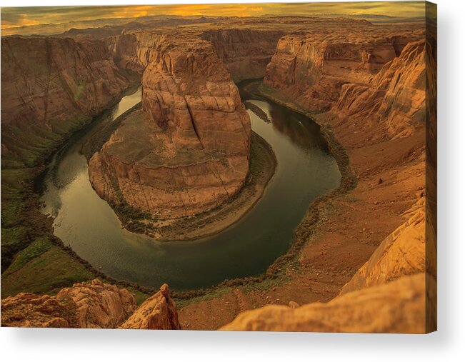 Horseshoe Bend Acrylic Print featuring the photograph The Horseshoe by Jerry Cahill