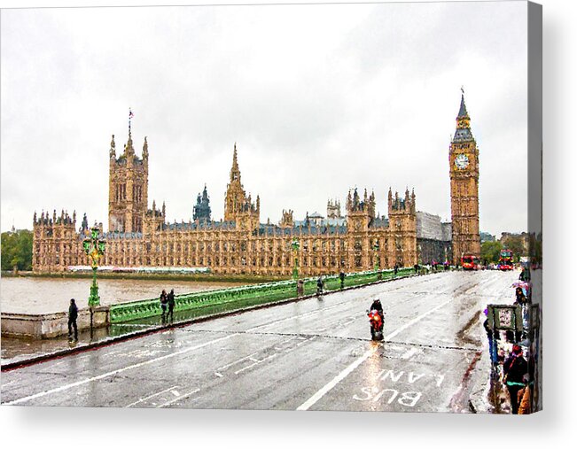 The House Of Parliament Acrylic Print featuring the digital art The House of Parliament by SnapHappy Photos