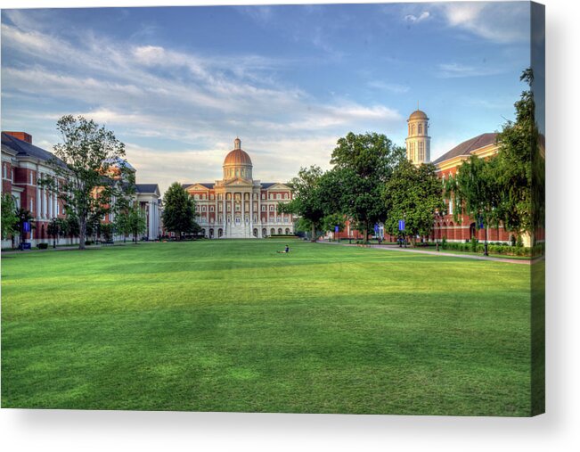 Cnu Acrylic Print featuring the photograph The Lawn at Christopher Newport University by Jerry Gammon